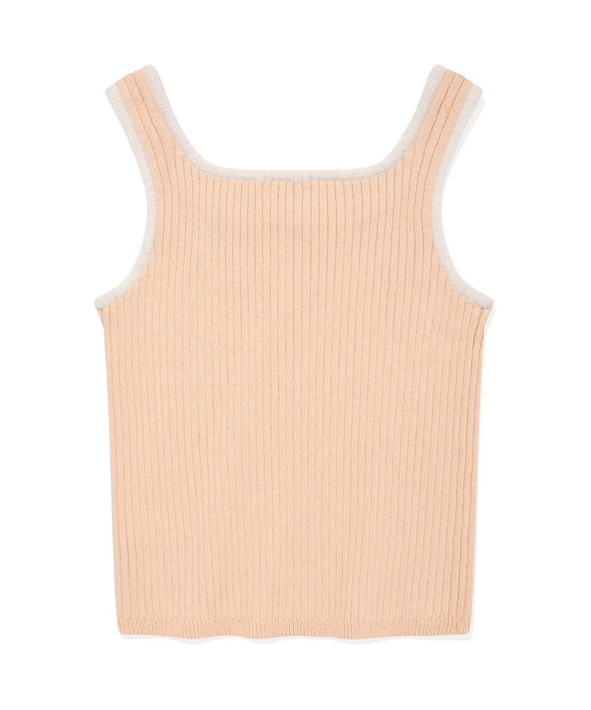 COVERNAT WOMAN Rib Sleeveless Knit Salmon
