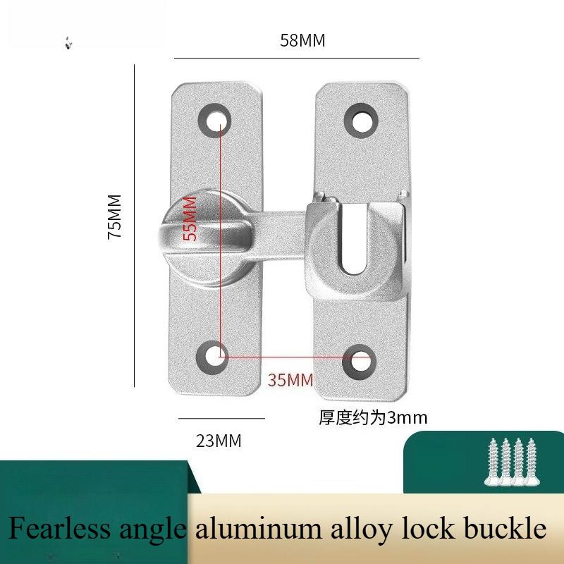 Heavy-Duty Security Anti-Theft Door Lock Handle, Commercial/Residential Grade Safety Pin Lock with Adjustable Sliding 90°/180°