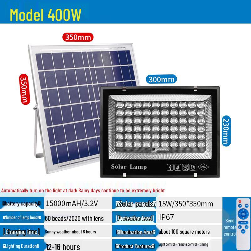 JUN YONG LIGHTING Solar Outdoor LED Floodlight