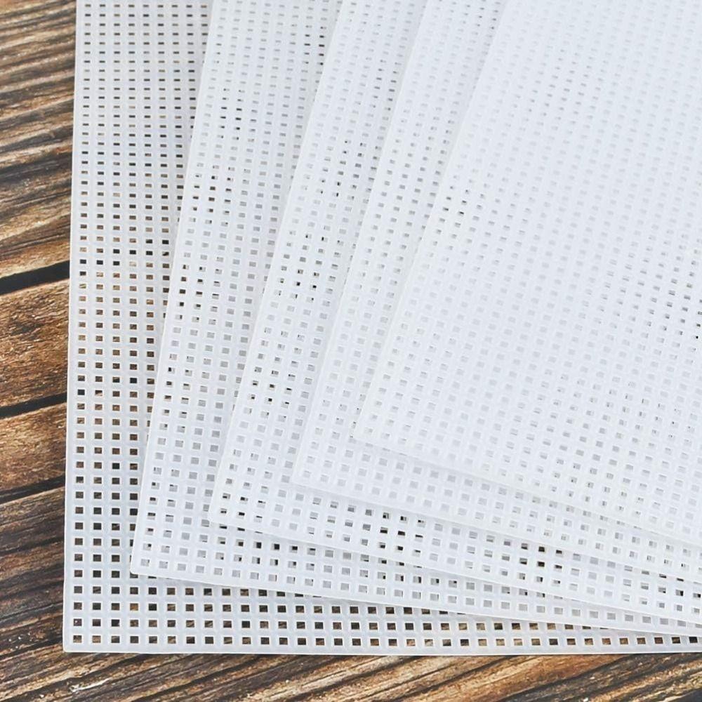 Purse Making Supplies 7CT Bag Mesh Grid White Black Plastic Bag Sheets 33.5x26CM Net Cover Acrylic Yarn Crafting Knit
