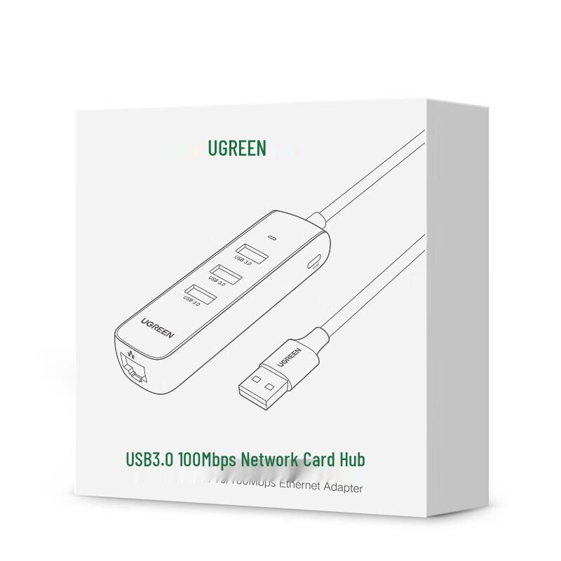 UGREEN USB 3.0 Hub with Gigabit Ethernet Adapter