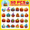 50 Halloween Pumpkin Graffiti Stickers Halloween Thriller Theme Stickers Cartoon Festival Stickers