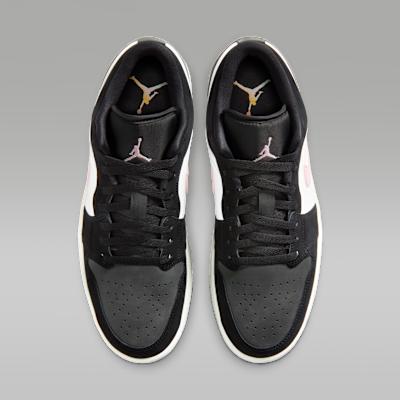 Jordan Air Jordan 1 Low top Vintage Basketball Shoes Men's Black White