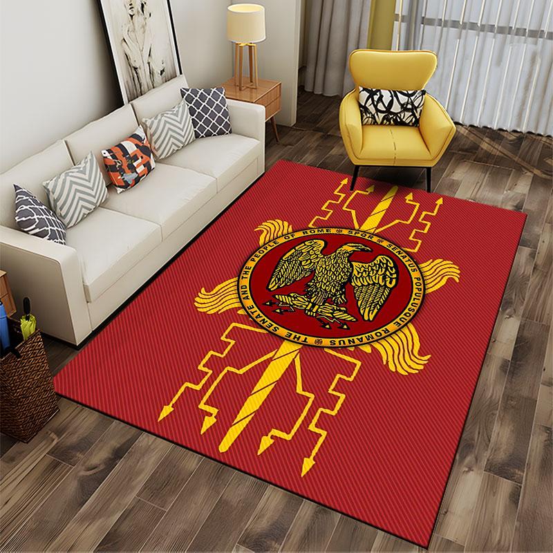 Roman Eagle SPQR Red Carpet suitable as a non-slip mat for the living room or bedroom sofa