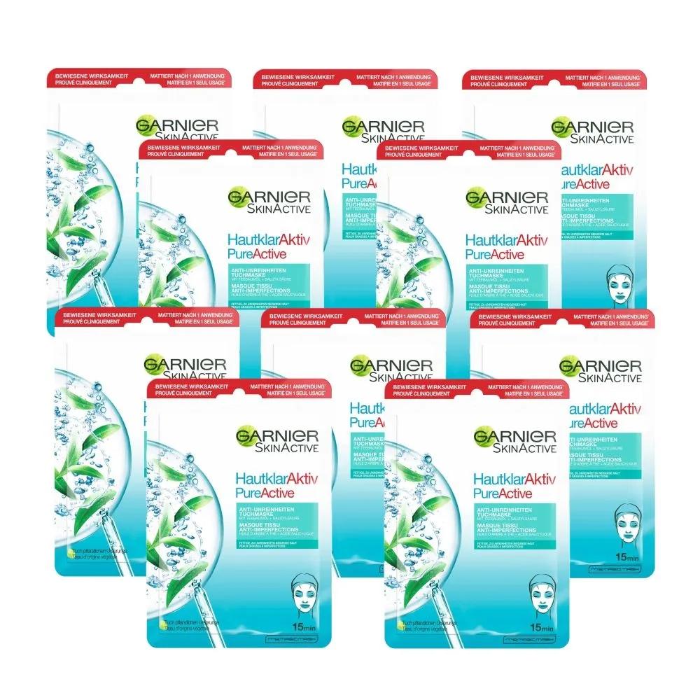 Garnier Sheet Skin Clear Active Mask Pack (10 Packs)