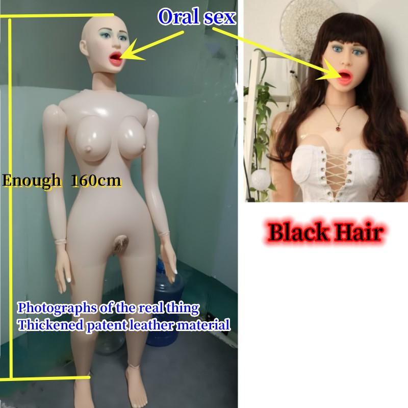 VaHppy Inflatable Doll Sex Dolls Man's Girlfriend Masturbator Thickened Extra Tall Oral/Anal Sex 3in1 Full Figured Large Breasts Hips Slim Waist