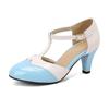 Fashion Women T-tied High Heels Mary Janes Pumps Retro Lolita Shoes Buckle Strap Wedding Bridal Shoes mujer bombas Size 34-46 Spring New