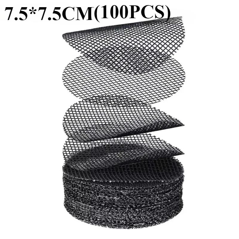 

50/100 шт. сетчатая подкладка для цветочного горшка, круглые дренажные отверстия, экраны, коврики, предотвращающие потерю почвы для садовых растений, бонсай, нижняя решетка, прокладка 7.5*7.5(100pcs)