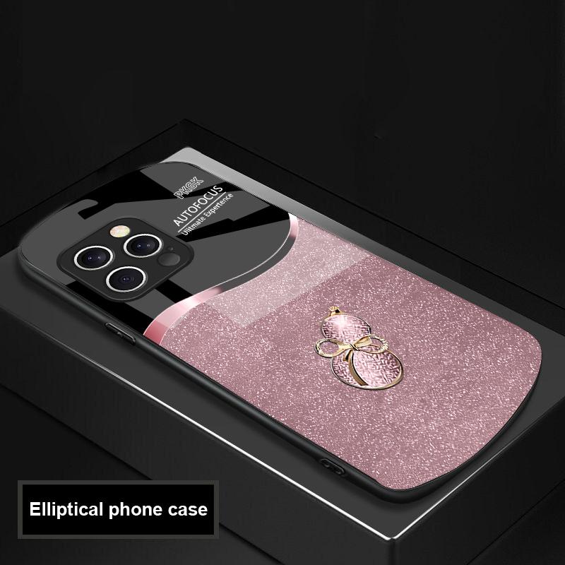 Verlauf Kürbis Von Applesr Für IPhone 16 Pro Max 15 Pro 14 13 12 Mini 11 XS Max XR 7 8 Plu SE 2022 Elliptische Glas Handyhülle