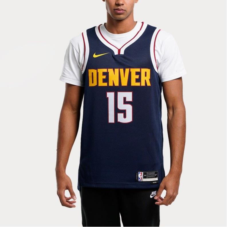 Nike NBA Denver Nuggets Nikola Jokic Icon Edition Swingman Jersey Dark Blue Unisex Streetwear DN2003-419