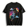 Regenbogen-Drachen Eltern-Kind-Druck Lässiges T-Shirt Frühling Sommer Atmungsaktives Oberteil Reines Baumwoll-T-Shirt