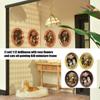 4PCS Antique Iron Wall Art Miniature Oil Painting Photo Frame With Roses And Cats Theme For 1/12 Scale Doll House Display