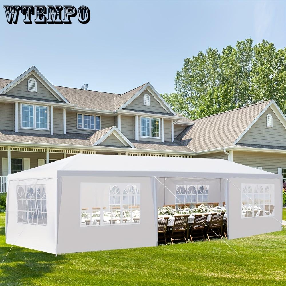 10'x30' Geräumiges Outdoor-Partyzelt - Wasserdichtes Vordach, 8 Abnehmbare Seitenwände, Perfekt für Terrasse, Hochzeit, Pavillon, Gartenveranstaltungen und Versammlungen