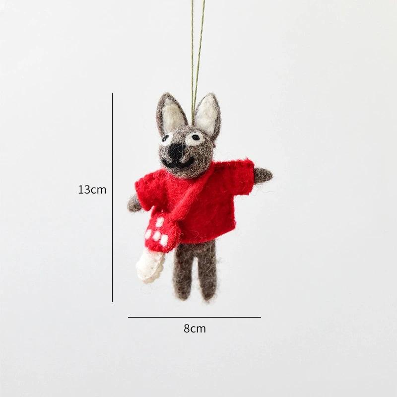 Christmas Decoration Wool Felt Pendant-Nepal Doll Cartoon Design Christmas Tree & Backpack Ornament Perfect Festive Gift Pendant