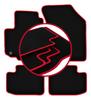 Velour Floor Mats with Red Edge For: Suzuki Swift IV Hatchback (2005-2010)