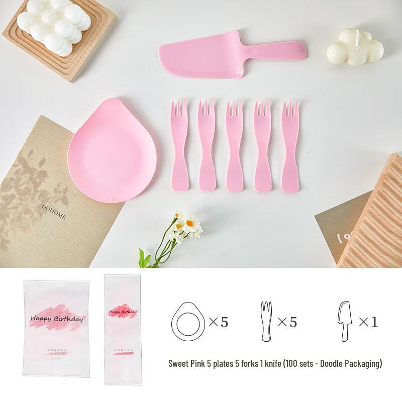 

Yinmei Disposable Birthday Cake Cutlery Set