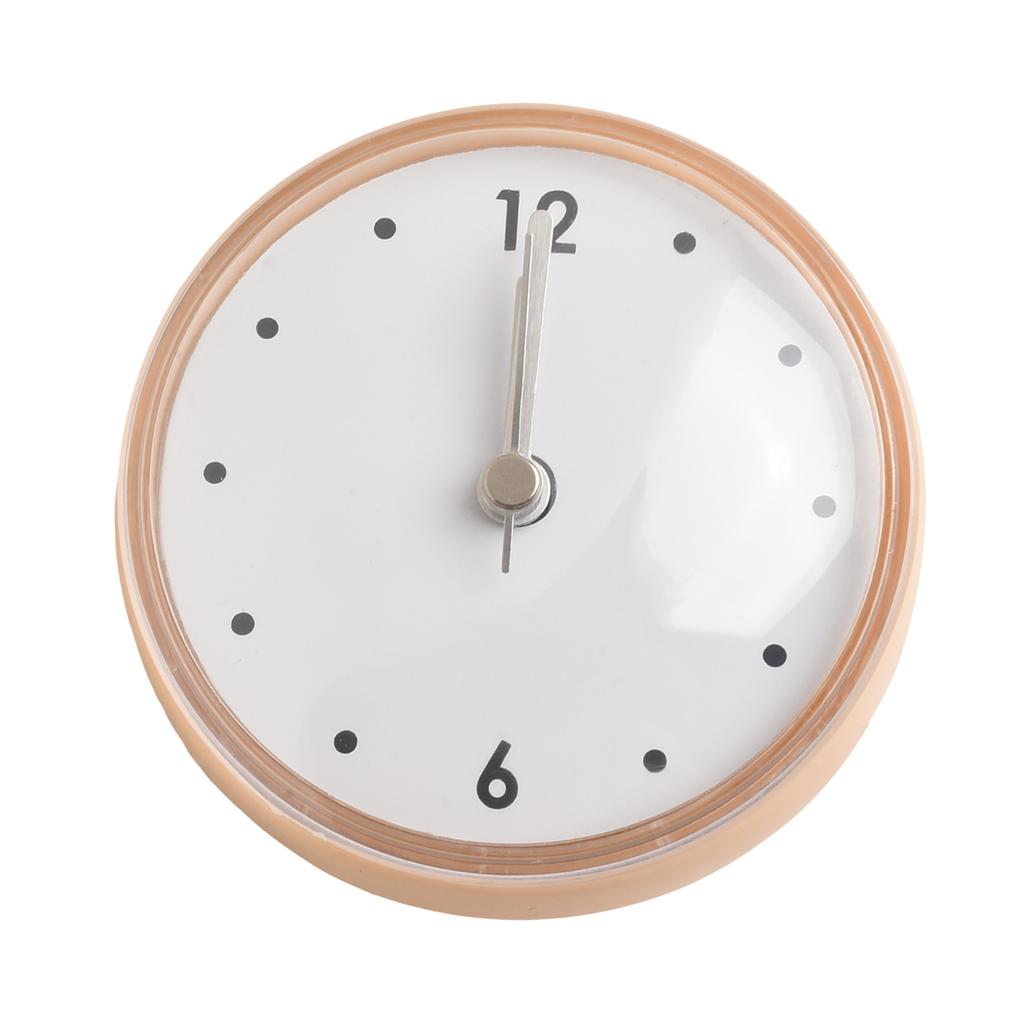 Waterproof Anti-Fog Design Sucker Wall Clock Plastics Silent Quartz Clocks Sucker Wall Clock For Kitchen /Bathroom 75x75mm