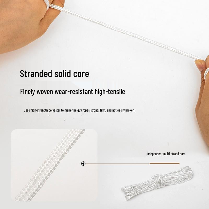 Outdoor Awning Pole Rope - 4mm & 5mm Thick Windproof with Buckle, Tent Rope, Clothesline, Bundling Rope