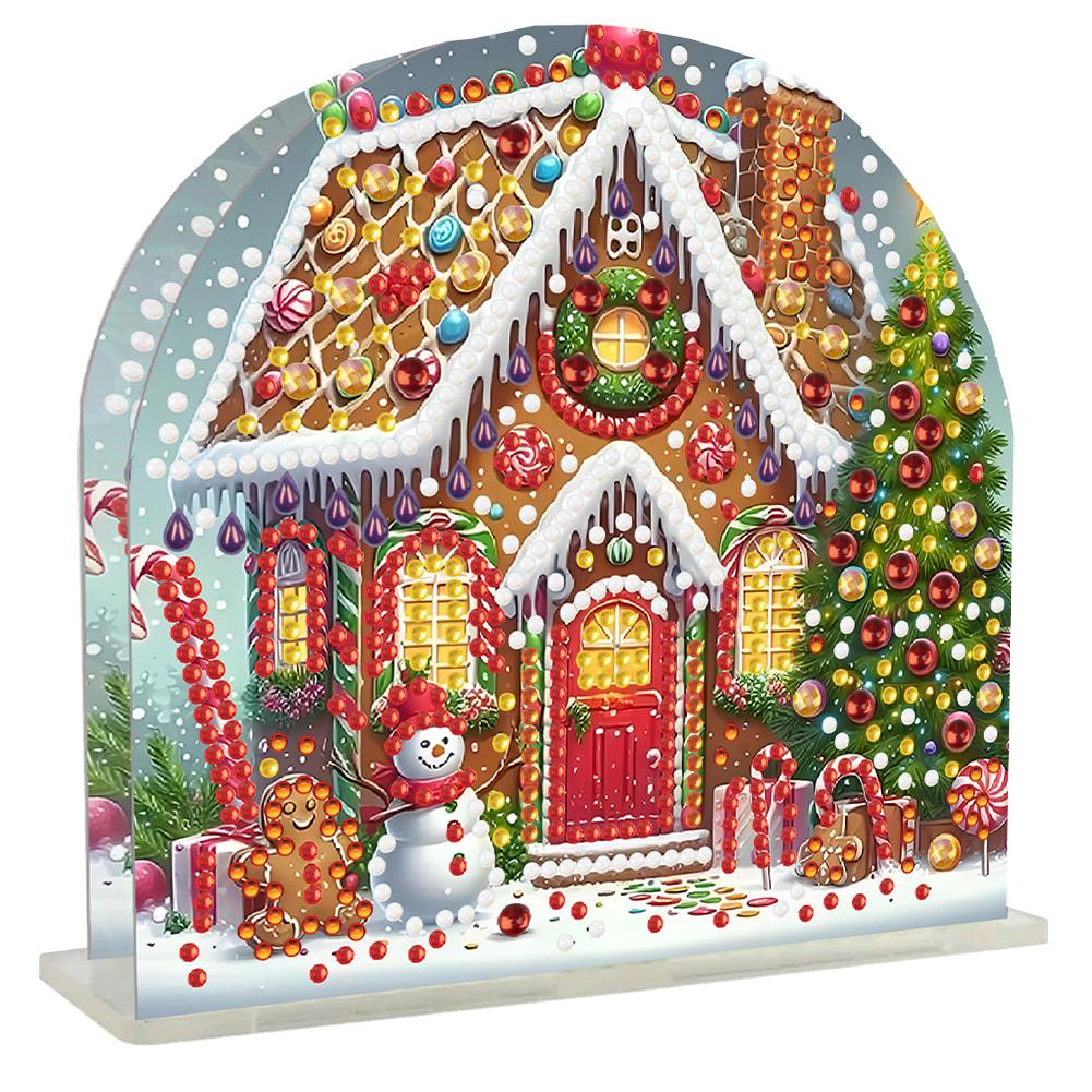 Acrylic Santa Claus Diamond Painting Napkin Rack Decor Diamond Painting Paper Towel Holder 5D DIY Diamond Art Paper Storage Rack
