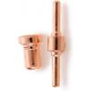 plasma cutter accessories 60pcs Red Copper Extended Long Plasma Cutter Tip Electrodes/Nozzles Kit Consumable for PT31 40A Cutting Welder Accessories