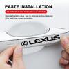 4Pcs Car Door Handle 3D Stickers Tire Rear View Mirror Decals Styling For Lexus CT ES LS GS IS HS LF-30 NX RX UX GX LX LM LC RC RCF SC LFA LF-C2 LF-FC