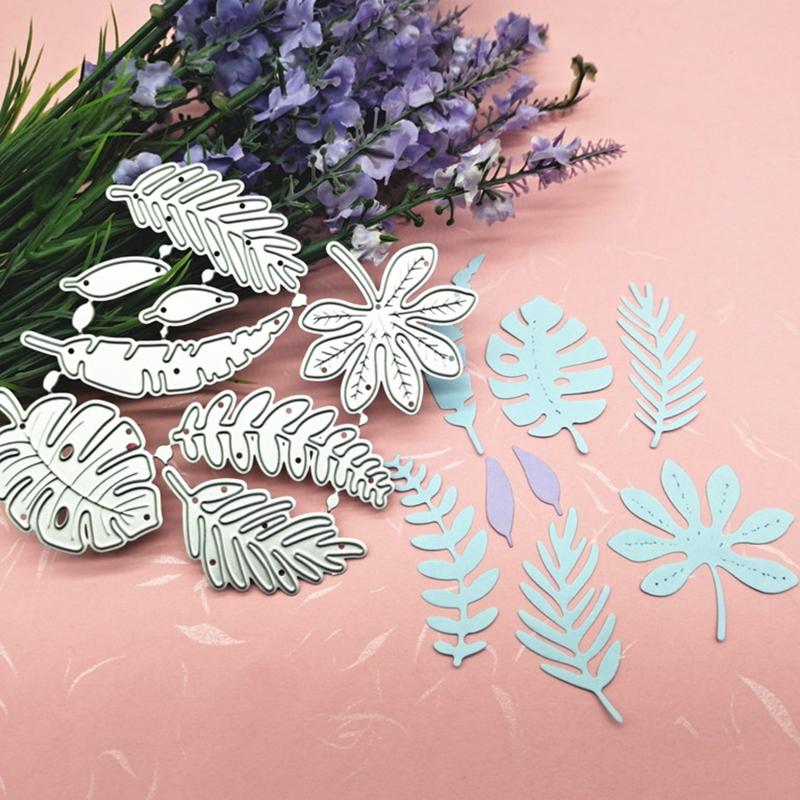 Tree Leaves Theme Metal Die Cuts Cutting Dies Cut Stencils for DIY Embossing Paper Leather Scrapbooking Card Making