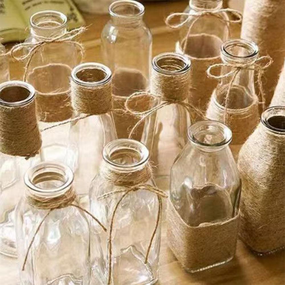 Natural Vintage Jute Rope Twine Roll Sewing Christmas Crafts Jute Cord Thread Wedding Handmade DIY Party Ribbon Bows Decoration