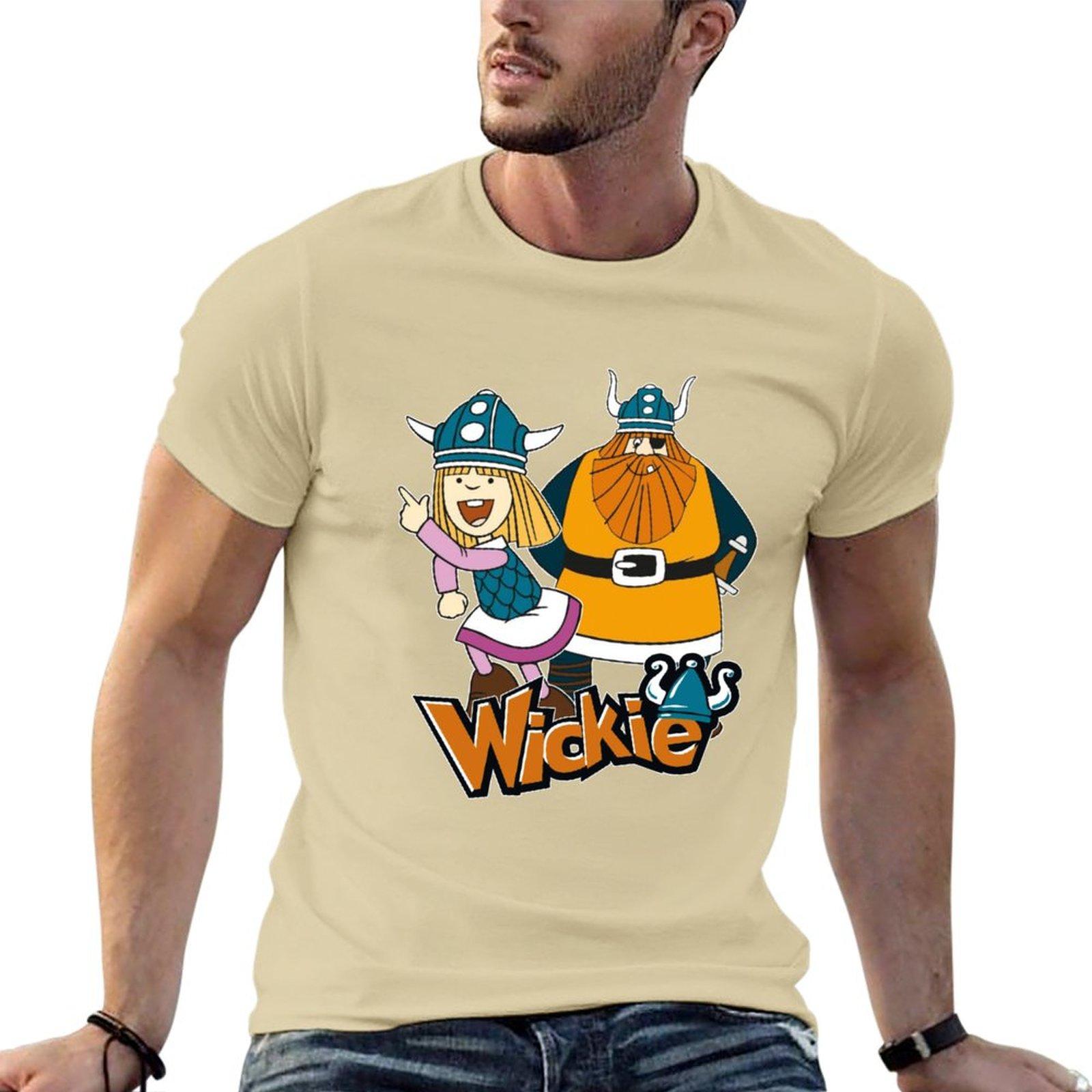

New Vicky the Viking is a fun series for kids from the 70 s, beautiful retro cartoon characters Vicky and Chief Halvar T-Shirt M