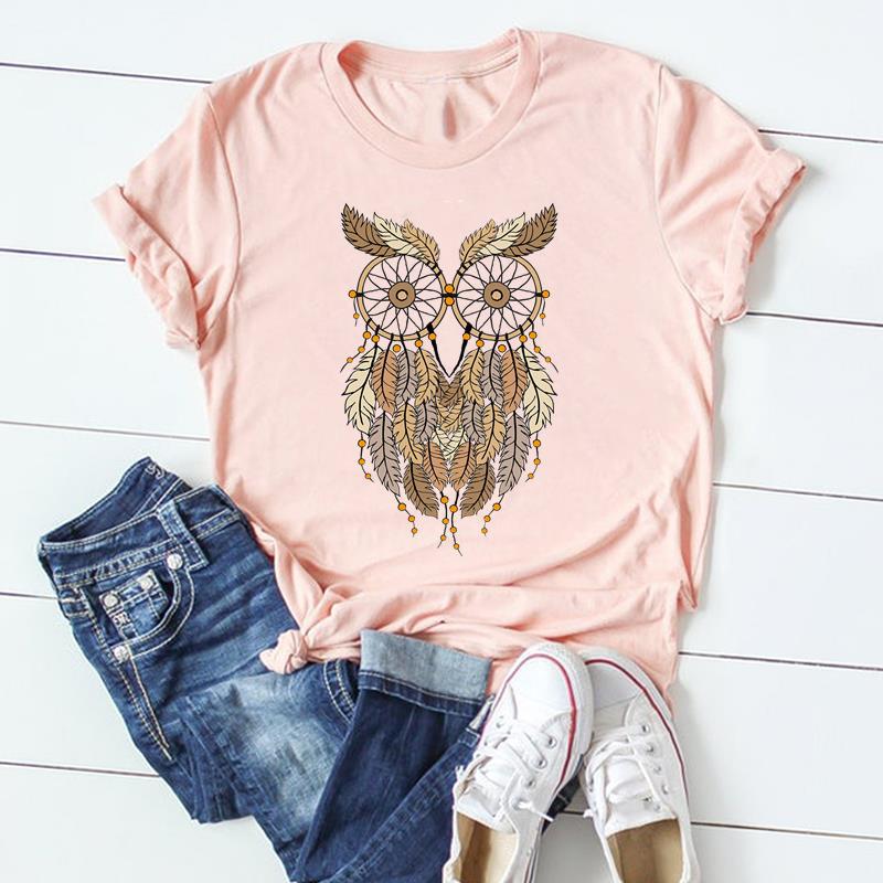 Animal Print Womens Graphic Tshirt Europe And United States Popular Dress Blouse Tops for Ladies Polyester fabric