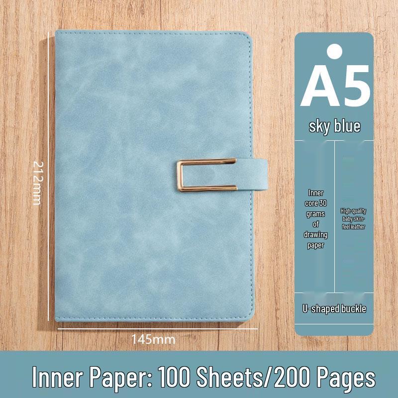 Personalized A5 Soft Leather Notebooks with Logo Printing: Custom Covers & Pages for Office Use