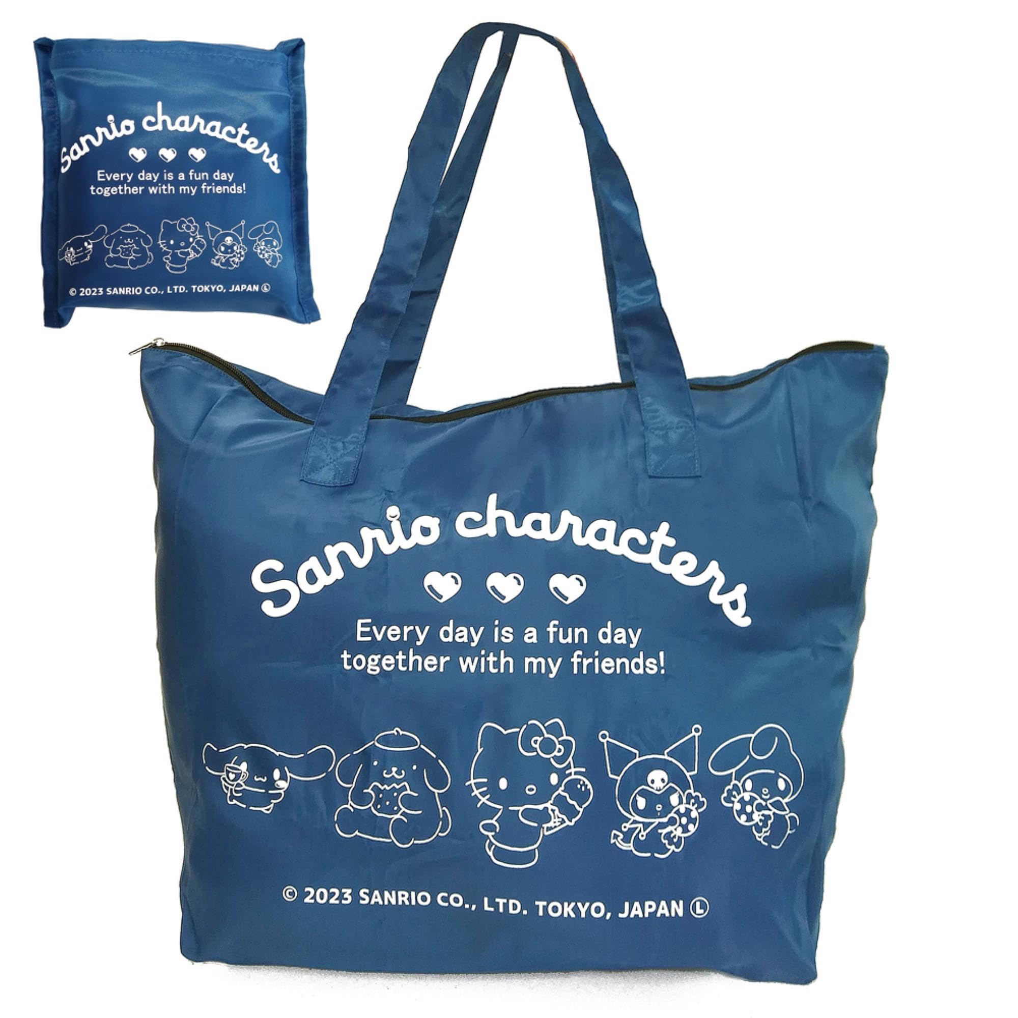 

Сумка SANRIO Characters Сумка на плече Велика місткість 30 л Водовідштовхувальна обробка з сумкою для зберігання Дорожня мобільна валіза Стаціонарна Зручна синя