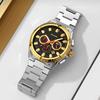 Skmei Fashion Multifunctional Quartz Watch for Men Calendar Luminous Luxury Stainless Steel Strap Mens Watches
