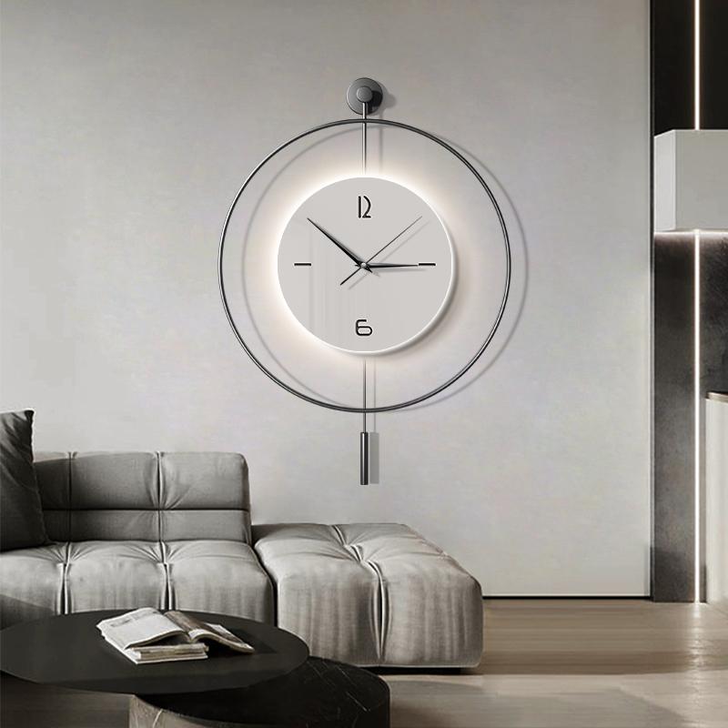 Slient Wall Clock Modern Large LED Wall Clocks Minimalist Creative Dining Room Clocks Living Room Art Aesthetic Decoration