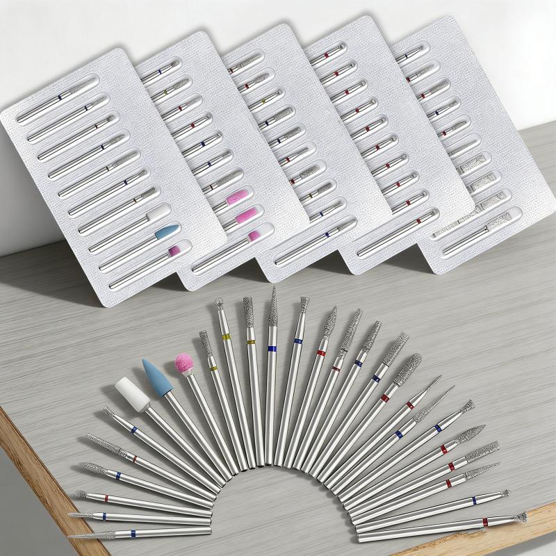 10Pcs Electric Nail Drill Bits For Manicure Pedicure Tungsten Dead Skin Removal Nail Polishing Grinding Head Manicure Tools