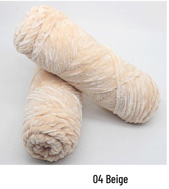 

Chenille Golden Velvet Multi-color Yarn for DIY Hand Knitting, Medium Thickness, Shiny Finish