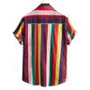 Men S Short Sleeve Loose Fit Striped Shirt