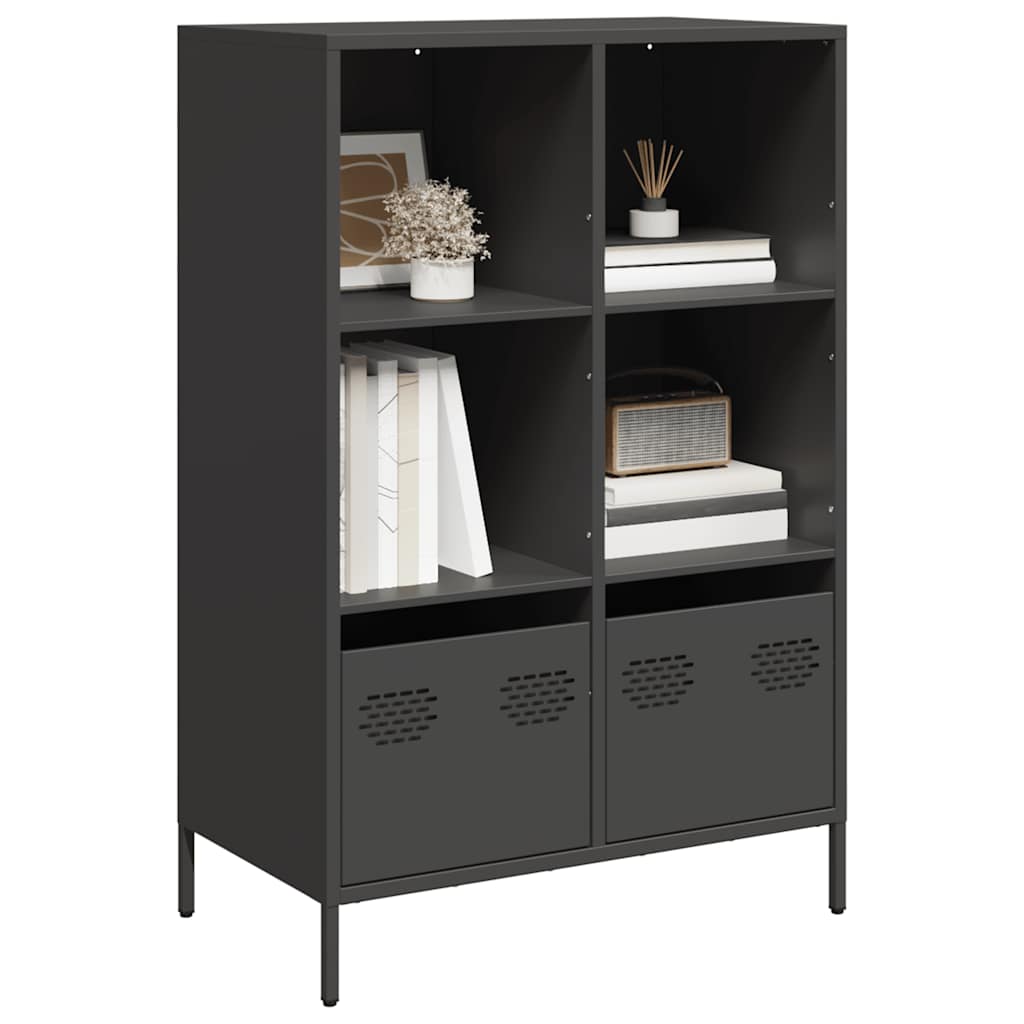 Vidaxl Szafka, Czarna, 68X39X103,5 Cm, Stal