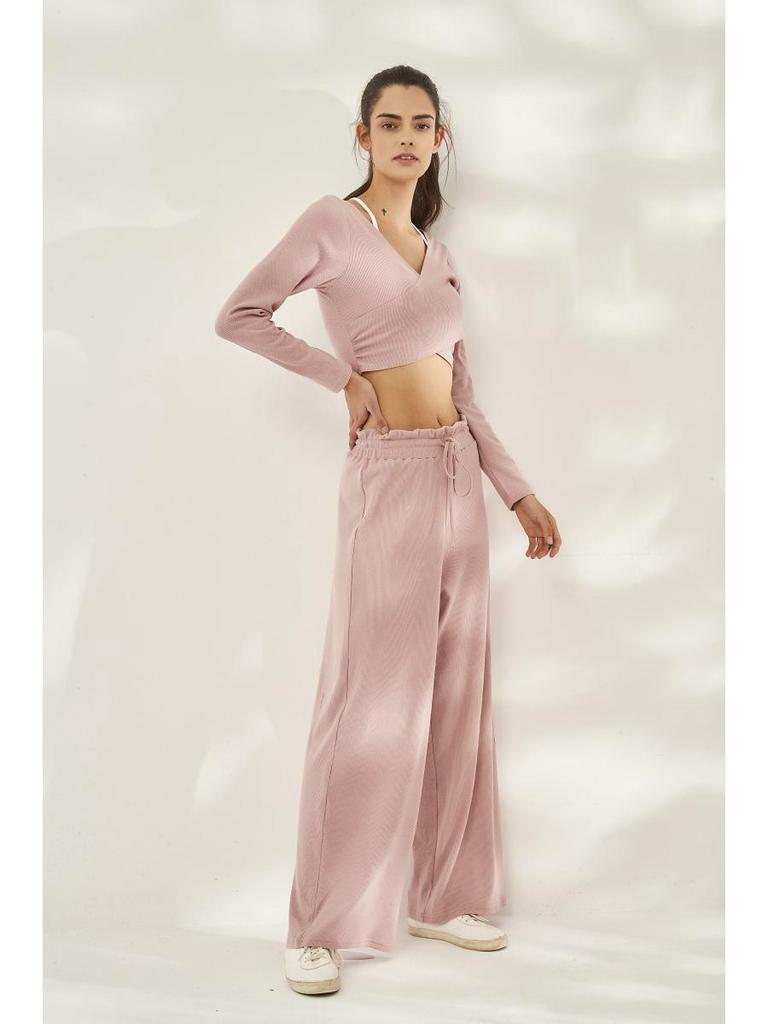 Women's V-Neck Quick-Dry Long-Sleeve Yoga & Running Top