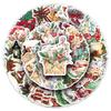 50 Retro Watercolor Christmas Stickers Holiday Decorations Hand Curtain Water Cup