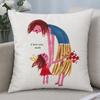 Holiday Mothers Day Cushion Cover Cushion Covers Natural Linen Breathable Sofa Bedroom Decor Pillowcase