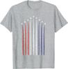 US American Flag with Fighter Jets for 4th of July T-Shirt