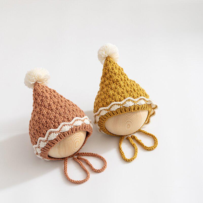 Korean Winter Princess Hat: Cute, Thickened Knit Wool with Ear Protection for Girls