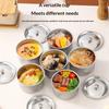 1/3/5PCS Stainless Steel Steamed Egg Bowl Ramen Rice Fruit Salad Stew Bowls With Lids Soup Cup Food Container Kitchen Tableware&