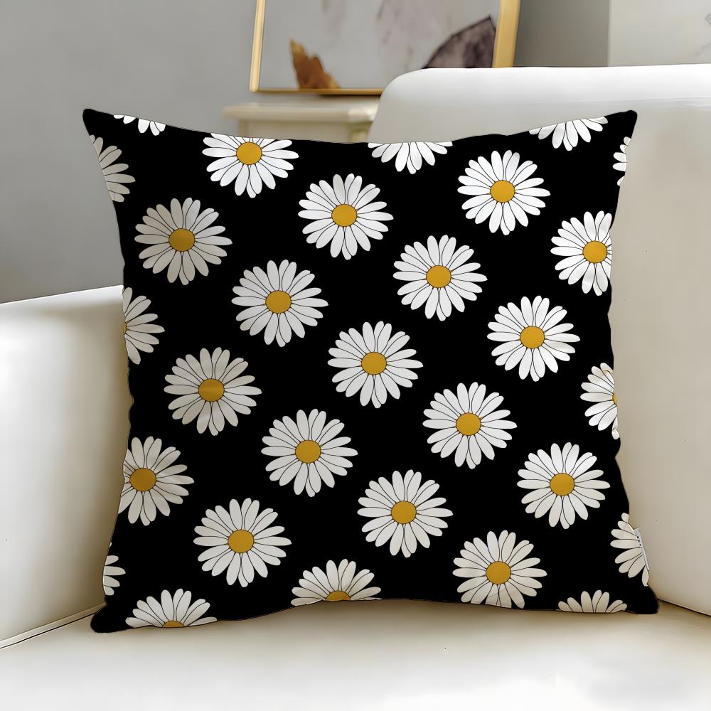 Retro patterns Cushion Cover Soft EasyWash Pillow Case Versatile for Couch Bed Travel and Office
