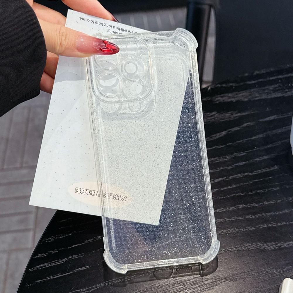 Luxus Klar Glitzer Handyhülle Für iPhone 11 12 13 14 15 16 17 Pro Max Plus X XS XR Max Silikon Airbag Stoßfest Weiche Hülle