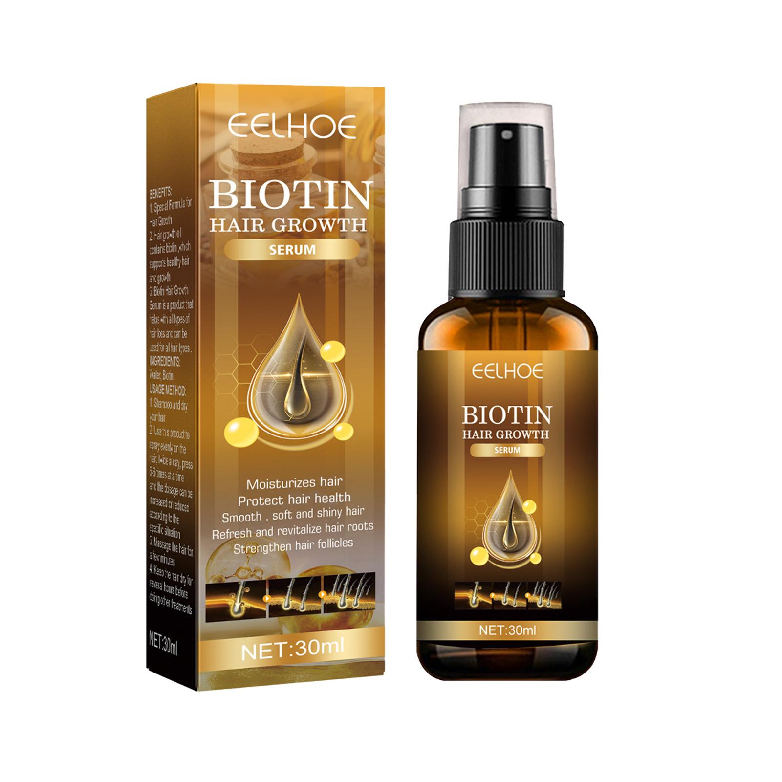 

EELHOE Magic Biotin Hair Serum укрепляющая, разглаживающая, глубоко питающая, вьющаяся сыворотка для поврежденных волос, спрей для восстановления волос, масло-сыворотка 30 мл