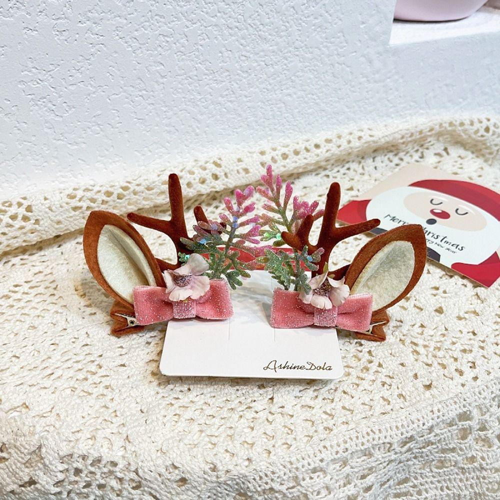 Weihnachtskostüm Verkleidung Kinder Haarspange Geweih Haarnadel Elch Haarreif Weihnachts-Kopfschmuck