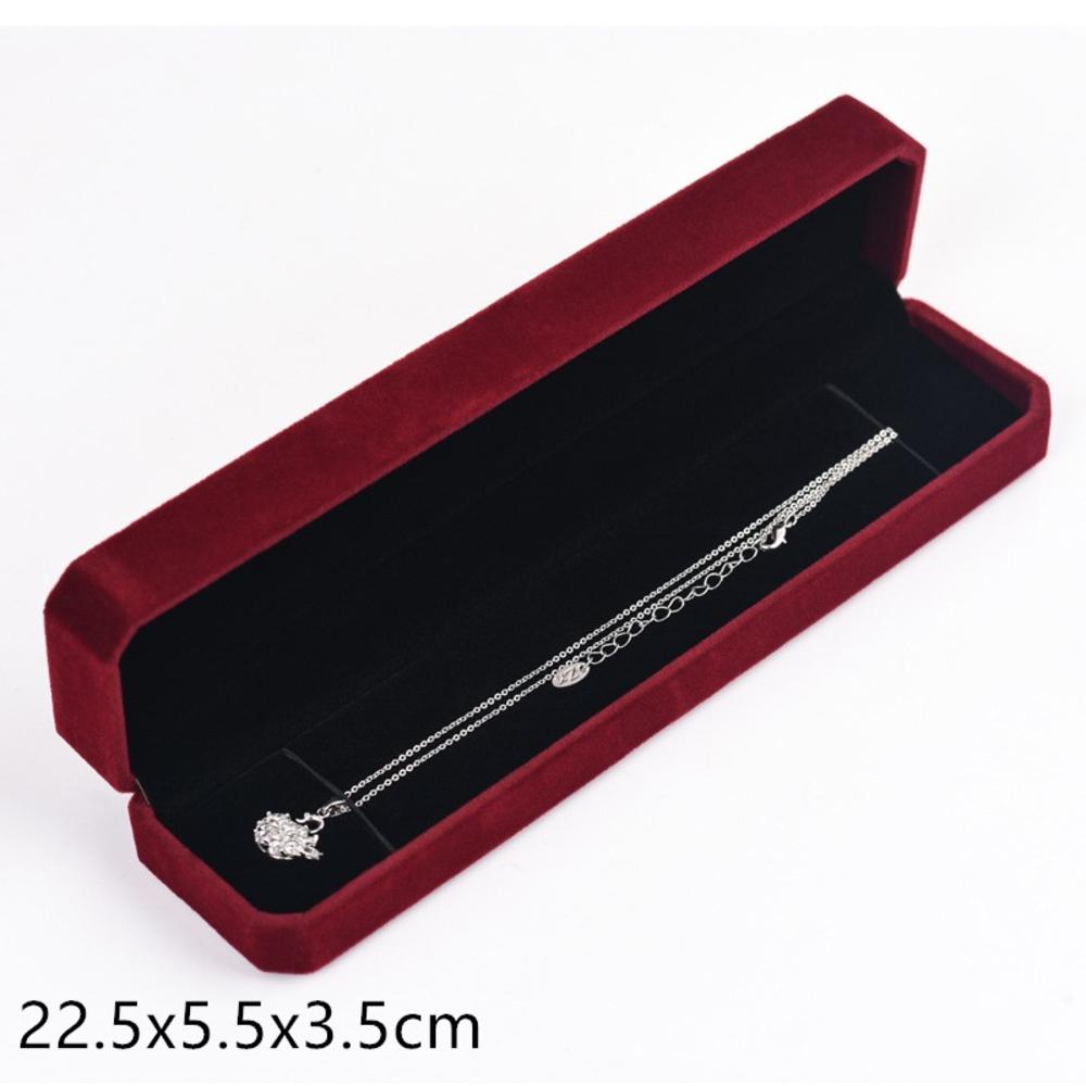 Beige Velvet Octagon Jewelry Box Necklace Pendants Bracelets Box Rings Earrings Box Jewelry Storage Display Jewelry Package Case