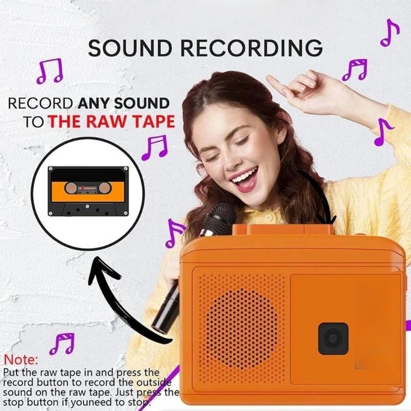 Cassette Player Cassette To MP3 Converter With USB And Battery Power Supply For Analogs To Digital Audios Transfer