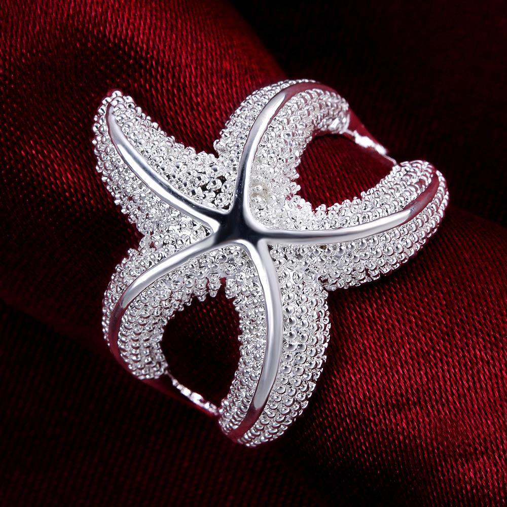 

High quality Copper fine Big starfish Rings For Women Fashion Party wedding luxury Charms Jewelry Christmas gift 6